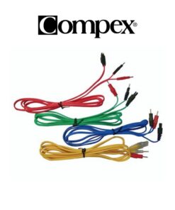 Compex set di 4 cavi a filo 6p pin per Energy-Body-Fitness e Bodyfit art. 601150