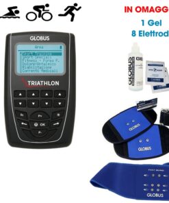 GLOBUS elettrostimolatore TRIATHLON 4 canali con Fast Body Kit - fast band e fast pad con OMAGGI(Anche in comode rate a tasso 0)