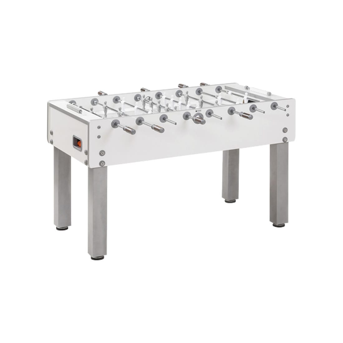 Calcio Balilla G-500 PURE WHITE GARLANDO con aste uscenti art. G500BIUCVL
