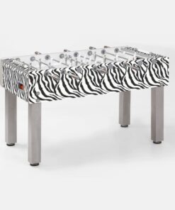 Calcio Balilla G-500 DESIGN e STYLE Animal Zebra GARLANDO con aste rientranti art. G500DSRCVL