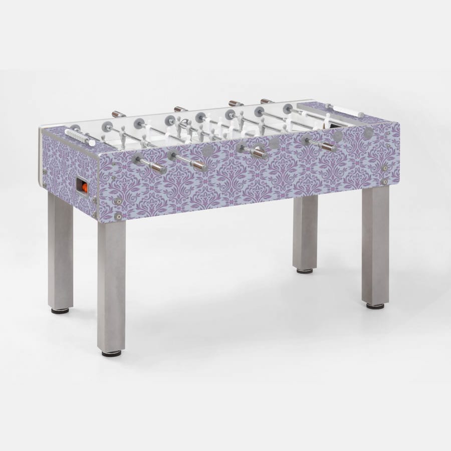 Calcio Balilla G-500 DESIGN & STYLE Deco Lavender Blue GARLANDO con aste rientranti art. G500DSRCVL