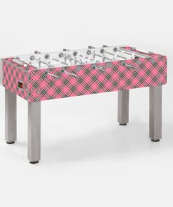 Calcio Balilla G-500 DESIGN e STYLE Tartan Deep Pink GARLANDO con aste rientranti art. G500DSRCVL