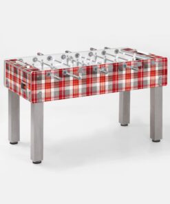 Calcio Balilla G-500 DESIGN e STYLE Tartan Warm Red GARLANDO con aste rientranti art. G500DSRCVL