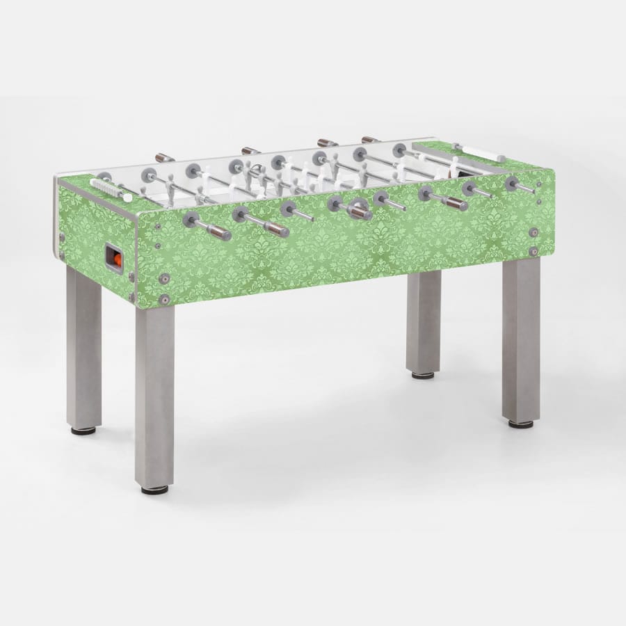 Calcio Balilla G-500 DESIGN & STYLE Deco Apple Green GARLANDO con aste uscenti art. G500DSUCVL