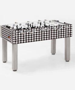 Calcio Balilla G-500 DESIGN & STYLE Pied de Poule GARLANDO con aste uscenti art. G500DSUCVL