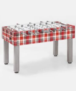 Calcio Balilla G-500 DESIGN & STYLE Tartan Warm Red GARLANDO con aste uscenti art. G500DSUCVL