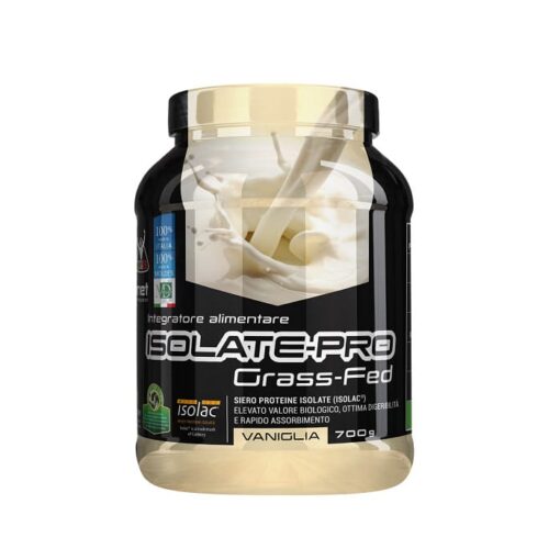 Net Integratori ISOLATE PRO GRASS-FED Proteine Isolate con EAA e BCAA gusto VANIGLIA 700g