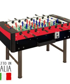 FAS calciobalilla modello MUNDIAL aste passanti con gettoniera ROSSO NERO