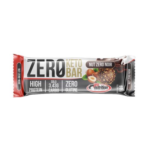 PRONUTRITION ZERO BAR KETO barretta PRO NUTRITION proteica per Ketogenica No Carbo NUT ZERO NOIR 1x50g