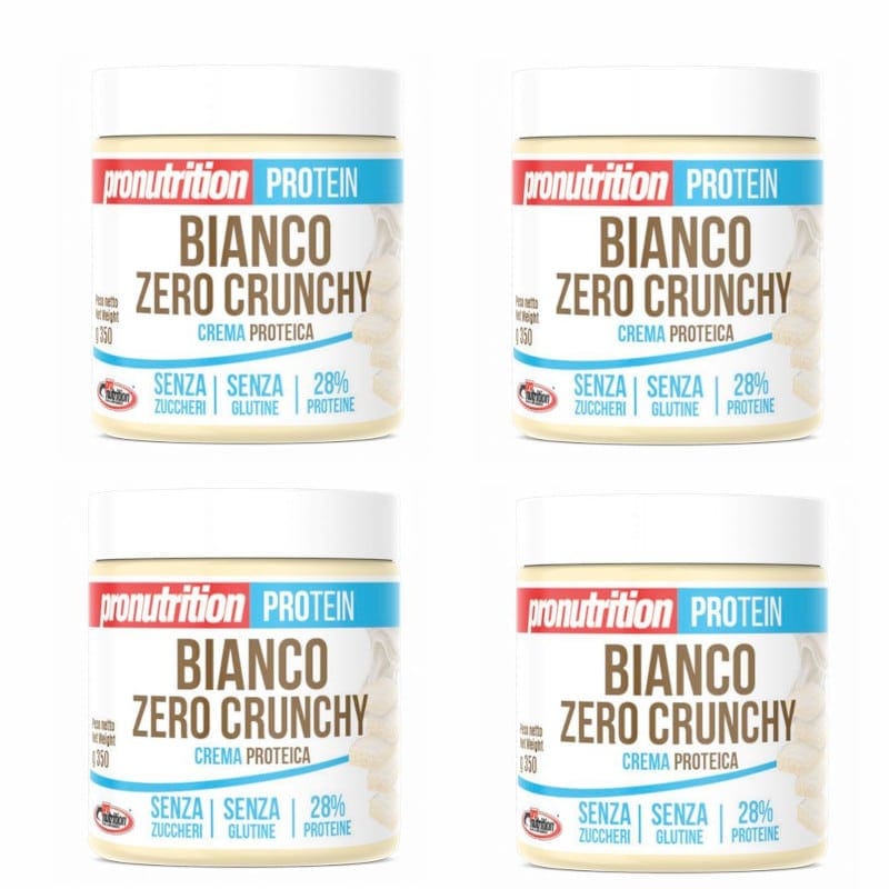 PRO NUTRITION BIANCO ZERO CRUNCHY crema proteica zero zuccheri 4 x 350g