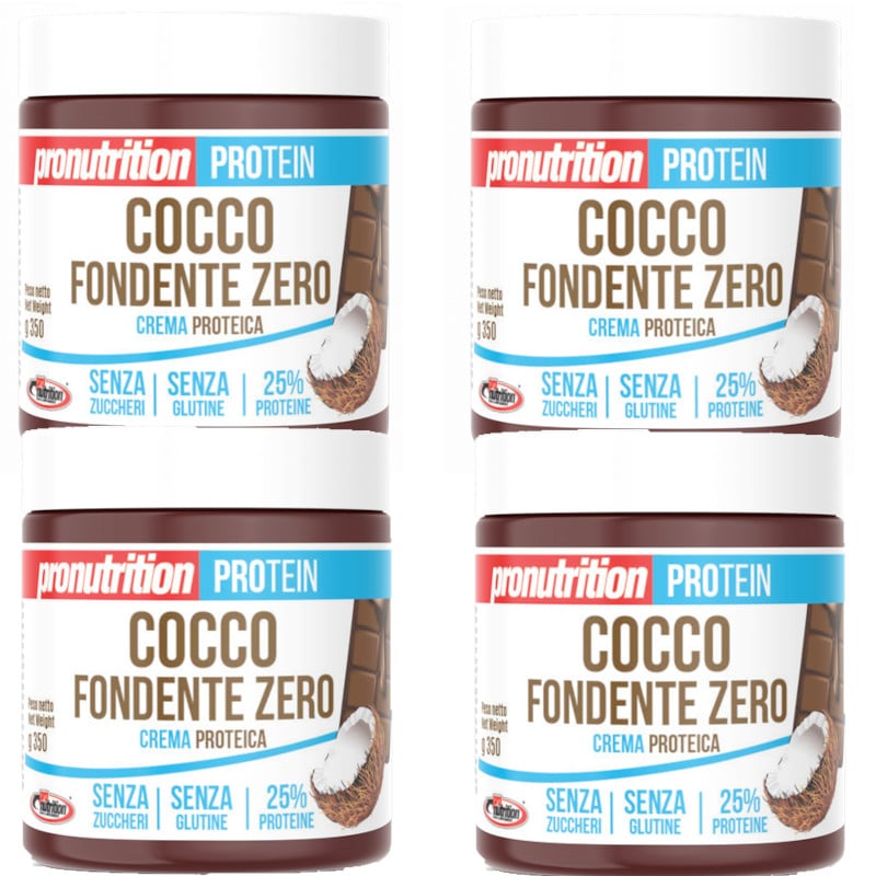 PRO NUTRITION FONDENTE ZERO COCCO crema proteica 4 x 350g