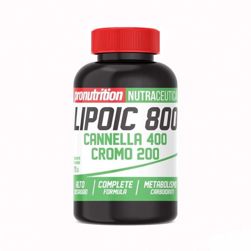 PRONUTRITION LIPOIC 800 Acido Alfa Lipoico e Cannella Cromo 60cpr -SCADENZA DICEMBRE 2026