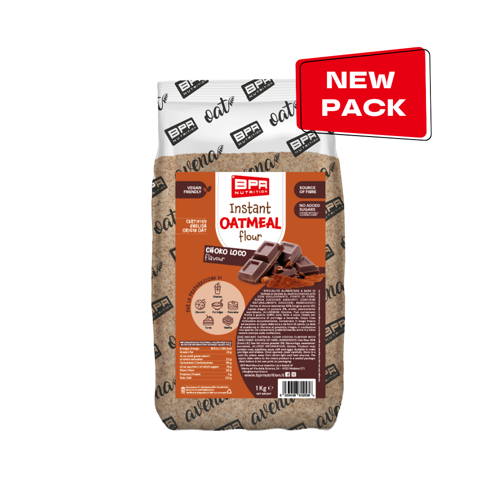 BPR NUTRITION Instant Oatmeal farina di avena 1kg gusto CHOKO LOCO