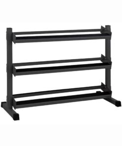 JK FITNESS rastrelliera porta manubri 3 ripiani RMJ-3R 132,5 x 54,5 x 95cm