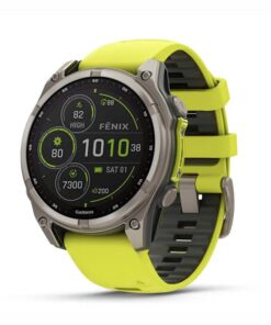GARMIN FENIX 8 47mm Sapphire Solar Titanium Amp Yellow art 010-02906-21