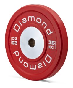 Diamond Disco Bumper Competizione Pro  Ø 45 cm 25 kg - Monoblocco centrale in acciaio pieno DOCD25-PN