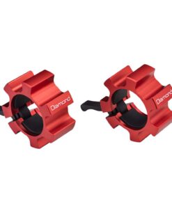 Diamond Coppia Ferma Pesi a Collare in Alluminio Rosso Ø 50 mm FPA-R