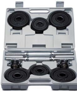 JK Fitness Valigia con kit manubri 15 kg MF531