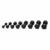 Diamond Set 8 coppie Manubri Gommati Esagonali Black 2,5-20 kg (2,5 / 5 / 7,5 / 10 / 12,5 / 15 / 17,5 / 20 kg) - totale 180 kg - impugnatura brunita MGED-B2,5-20