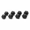 Diamond Set 4 coppie Manubri Gommati Esagonali Black 32,5-40 kg (32,5 / 35 / 37,5 / 40 kg) - totale 290 kg - impugnatura brunita MGED-B32,5-40