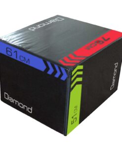 Diamond Plyo Box Soft PRO - 51-61-76 cm - imbottitura interna e rivestimento esterno in PVC con cerniera - 30 kg PBSD-P