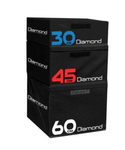 Diamond Set 3 Plyo Box Soft Componibili - 3 altezze 60 / 45 / 30 cm - imbottitura interna e rivestimento in schiuma riciclata SPBS-3