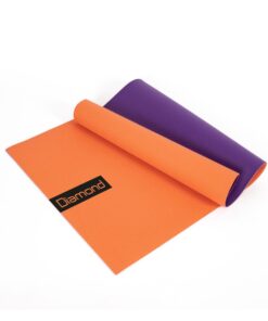 Diamond Tappetino Yoga in PVC 173 x 60 x 0,6 cm - bicolore arancio/viola TY4