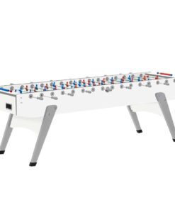 Garlando Calcio Balilla XXL PURE WHITE otto giocatori aste rientranti campo gioco lungo per interno GXXLBRLNO