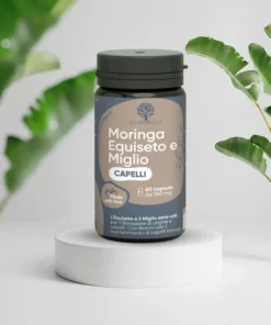 RedMoringa Integratore Capelli - Anticaduta Rinforzante con Equiseto Miglio Cistina Metionina Biotina Moringa 60 cps