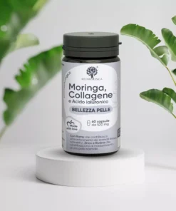 RedMoringa Integratore Collagene, Acido Ialuronico e Moringa per la Bellezza della Pelle e Benessere Articolazioni 60 cps