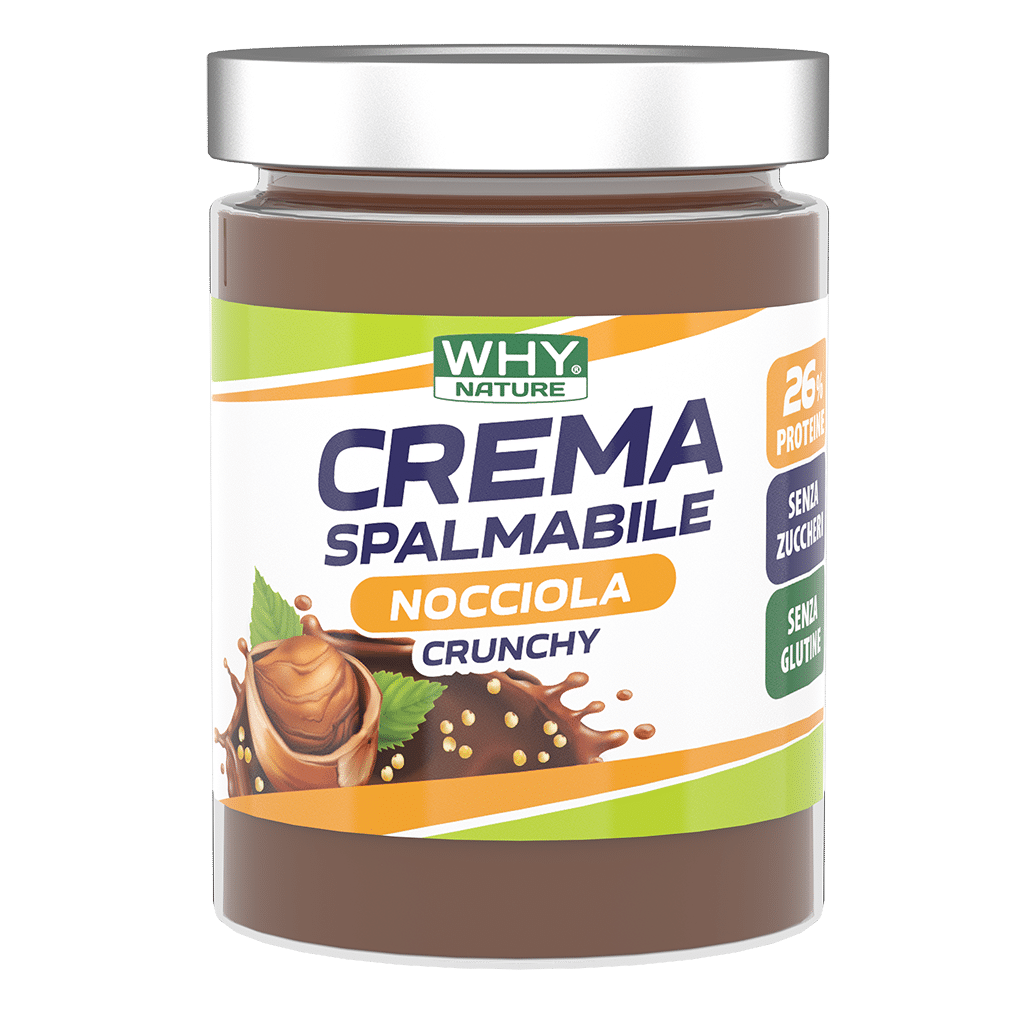 WHY NATURE Crema Spalmabile proteica 300g gusto NOCCIOLA CRUNCHY
