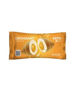 FEELING OK Cornetto Proteico Keto ripieno con Crema di Albicocca 65gr