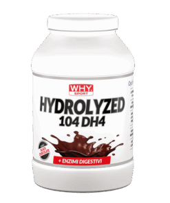 WHY SPORT HYDROLYZED 104 DH4 Proteine Isolate Idrolizzate 900g gusto Black Chocolate
