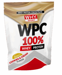 WHY SPORT WPC 100% Whey Proteine concentrate del latte 1kg gusto COOKIES & CREAM