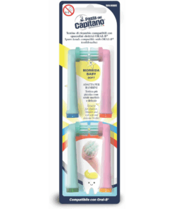 Pasta del Capitano - 4 Testine di Ricambio Bambino per Oral-B cod. INN-90805