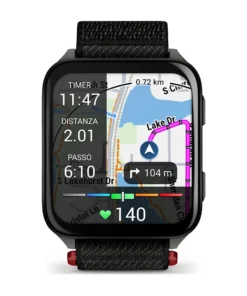 Garmin Venu X1 Smartwatch Gps fondello in titanio e cinturino in nylon ComfortFit Nero art 010-02980-02