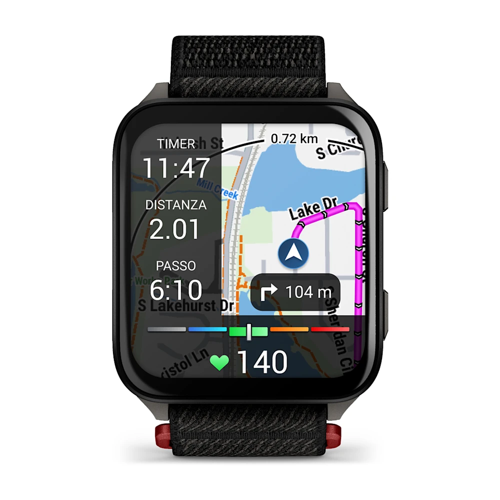 Garmin Venu X1 Smartwatch Gps fondello in titanio e cinturino in nylon ComfortFit Nero art 010-02980-02
