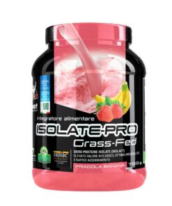 Net Integratori  ISOLATE PRO GRASS-FED  Proteine Isolate con EAA e BCAA gusto FRAGOLA BANANA 700g