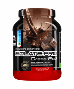 Net Integratori ISOLATE PRO GRASS-FED Proteine Isolate EAA e BCAA CIOCCOLATO FONDENTE 700g