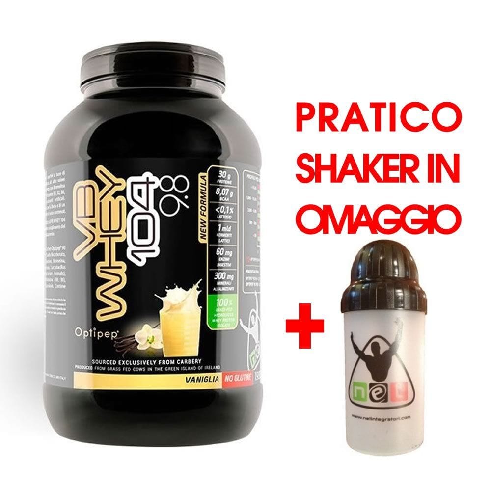 Net Integratori Proteine VB Whey 104 9.8 900 gr Cuore di vaniglia con SHAKER