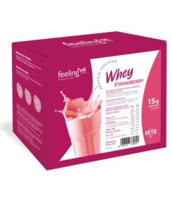 FEELING OK Protein Whey chocolate +protein FRAGOLA 21 bustine da 25g