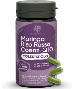 RedMoringa Colesterolo con Moringa, Riso Rosso e Coenzima Q10
