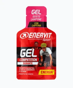 ENERVIT COMPETITION LAMPONE Gel Energetico di Carboidrati e VItamina B1 con Caffeina box da 24 - SCADENZA 31/07/2026