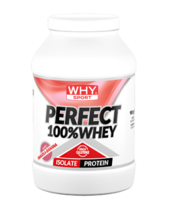 WHY SPORT PERFECT 100% WHEY Proteine Isolate 900g gusto FRAGOLA E BANANA + OMAGGIO
