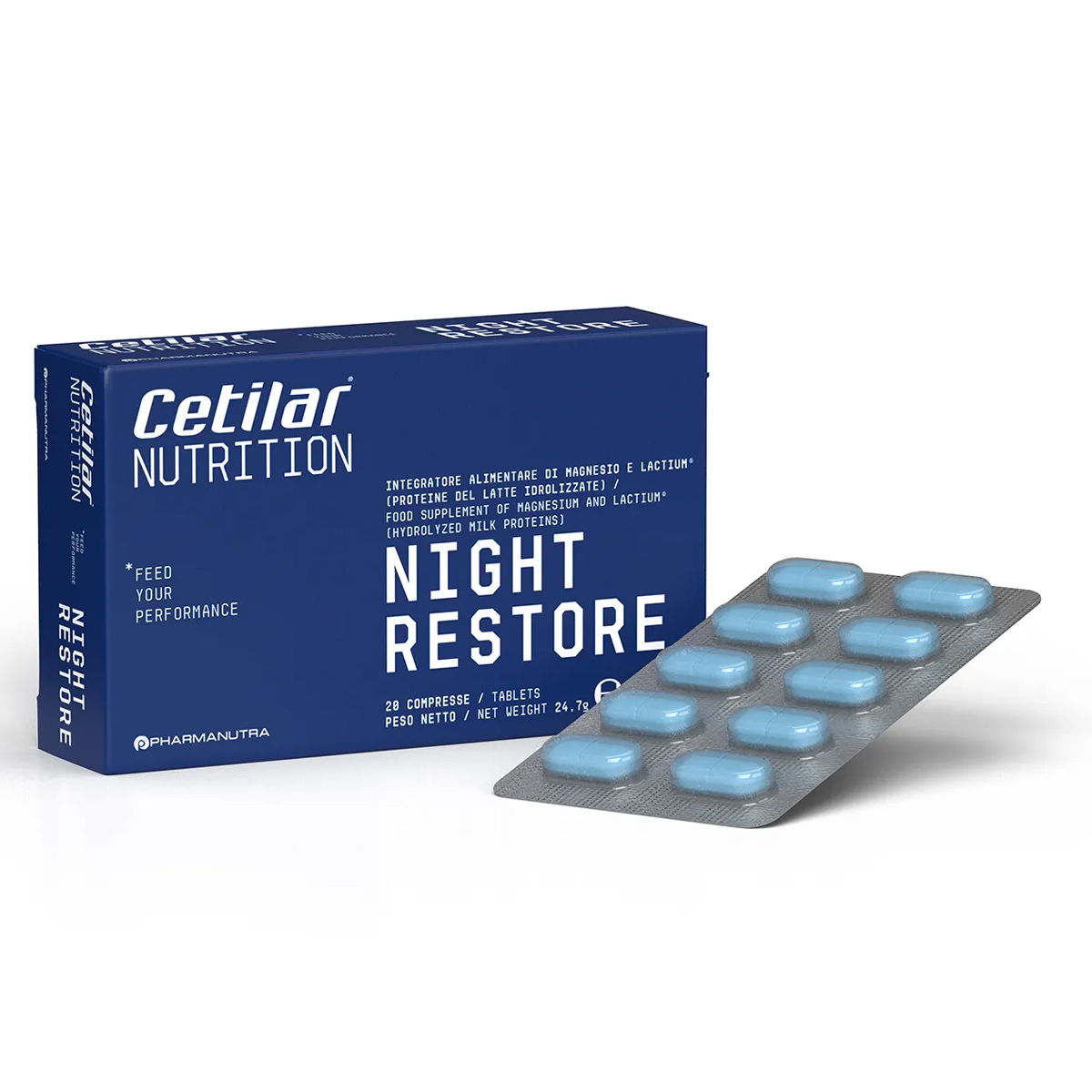 Cetilar NIGHT RESTORE Riposo notturno a base di Magnesio Sucrosomiale e Lactium 20 cps 8270697