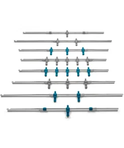 FAS SERIE ASTE passanti per esterno GRIGIO/TURCHESE DOPPIA CROMATURA COMPLETA COMPLETA 1AST0060GT
