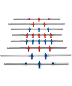 FAS SERIE ASTE passanti per esterno ROSSO/BLU DOPPIA CROMATURA COMPLETA 1AST0060RB