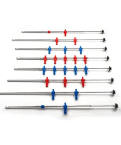 FAS SERIE ASTE telescopiche per esterno ROSSO/BLU DOPPIA CROMATURA COMPLETA 1AST0310RB