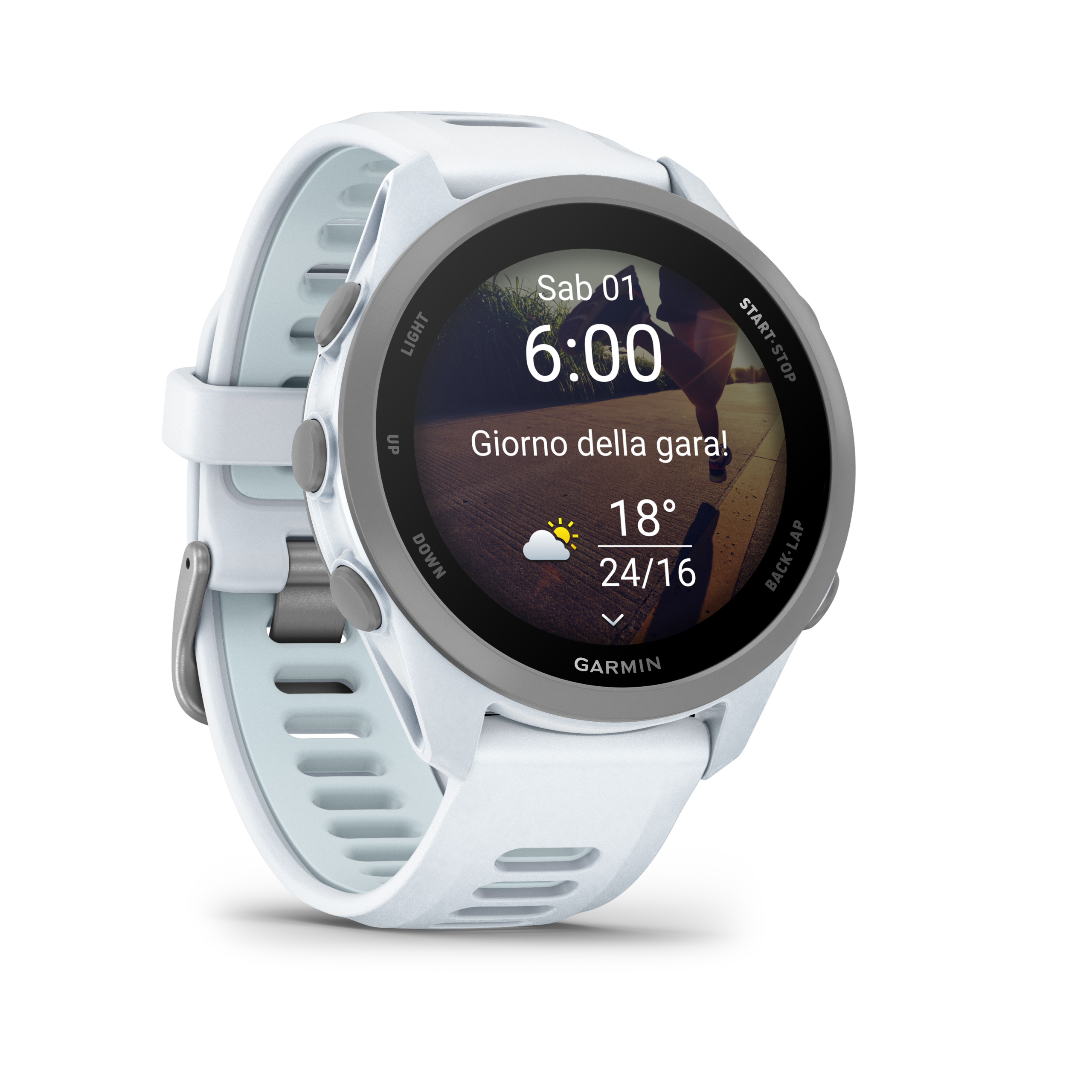 GARMIN Forerunner 170 White smartwatch GPS Running Cinturino White Cloud Blue Art.010-03920-01 PREVENDITA - immagine 2