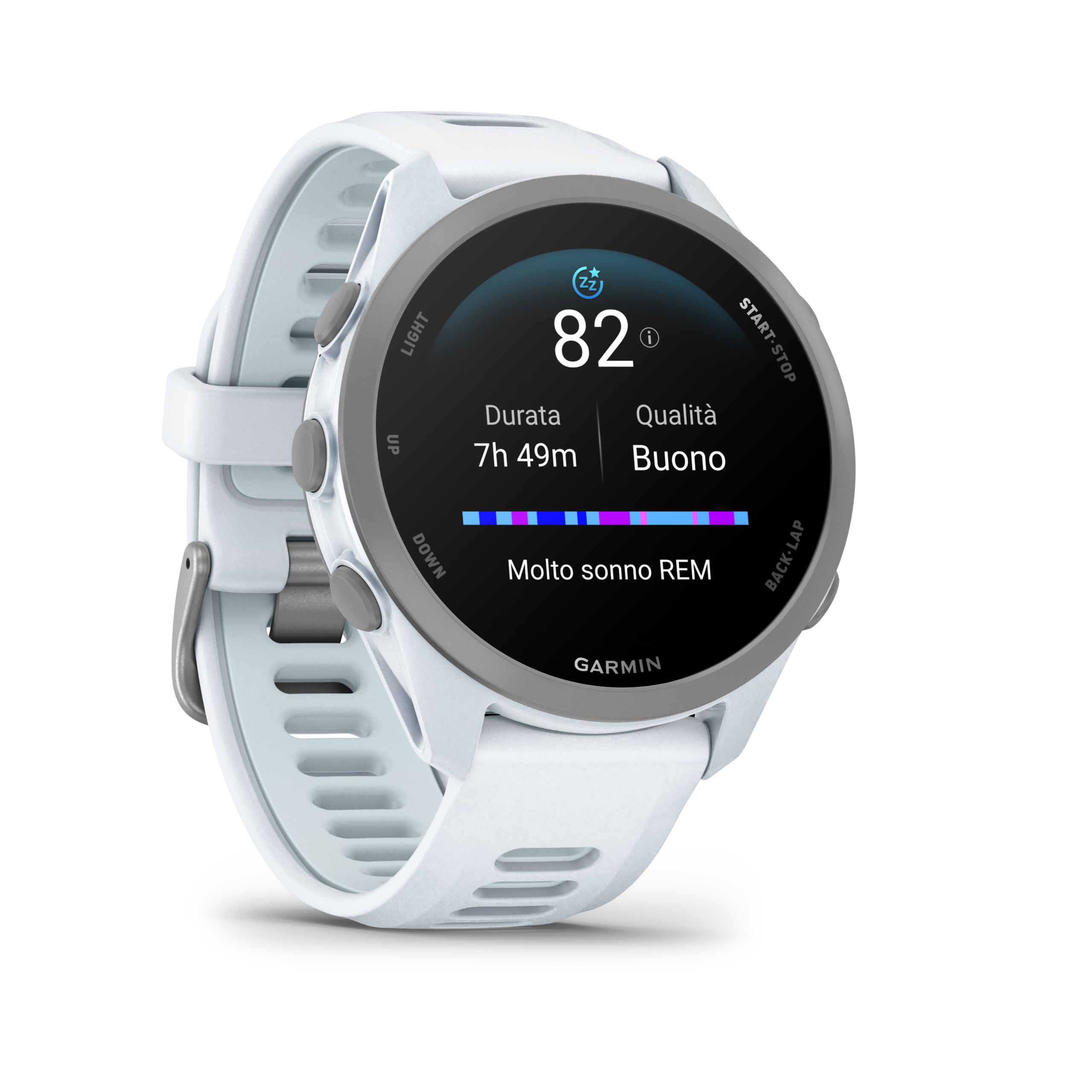 GARMIN Forerunner 170 White smartwatch GPS Running Cinturino White Cloud Blue Art.010-03920-01 PREVENDITA - immagine 3